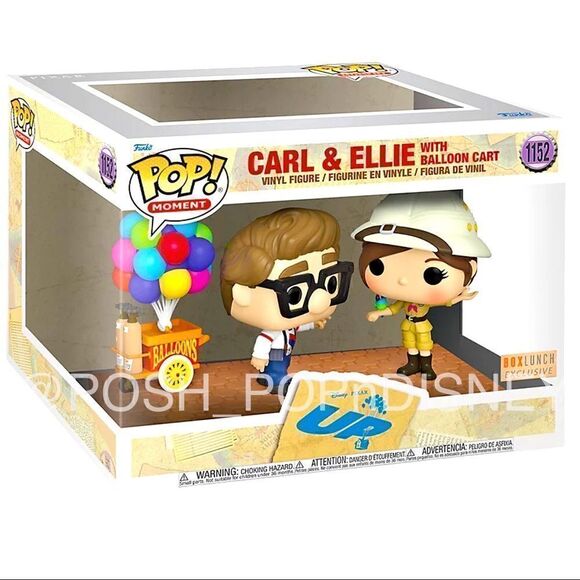 EXCLUSIVE Funko Pop! Moment Disney Pixar Up Carl & Ellie Balloon Cart - Picture 1 of 3